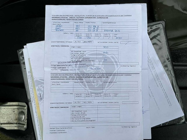 2001 scania gb4x2/6 vrachtwagen + kraan - afbeelding 41 van  47