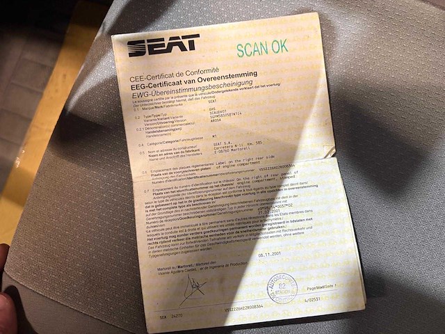 2001 seat arosa auto - afbeelding 13 van  21