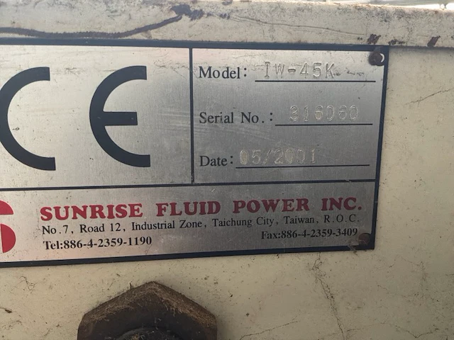 2001 sunrise iw-45k pons- knipmachine - afbeelding 5 van  13