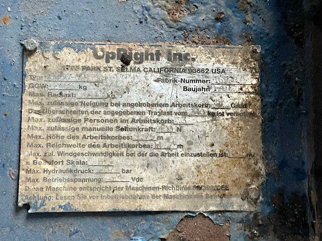 2001 upright 67350-021 schaarlift - afbeelding 3 van  16