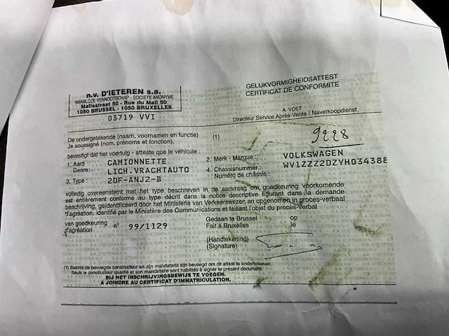 2001 volkswagen lichte vrachtwagen - afbeelding 27 van  34