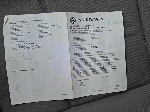 2001 volkswagen lupo personenauto - afbeelding 7 van  16