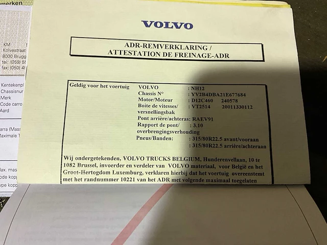 2001 volvo nh 12 trekker tr - afbeelding 31 van  57