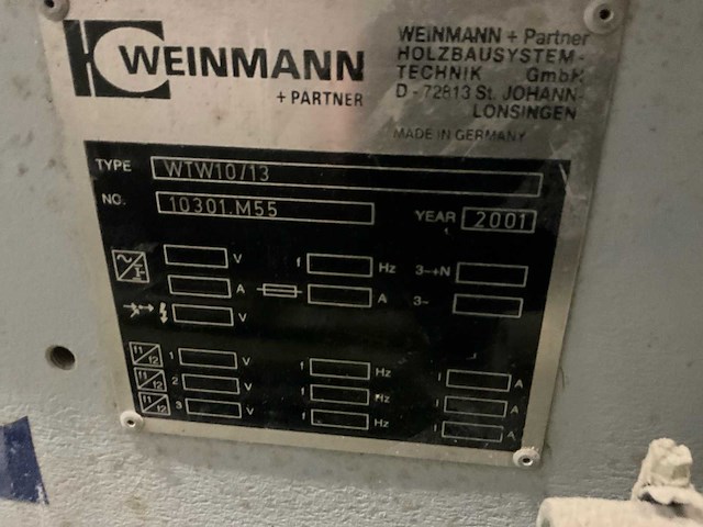 2001 weinmann wtw10/13 vlindertafel/keertafel - afbeelding 9 van  16