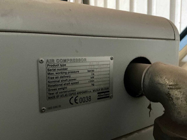 2002 atlas copco ga37ff oliegeïnjecteerde schroefcompressor - afbeelding 4 van  4