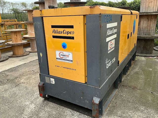 2002 atlas copco qas 125/volvo stroomgenerator - afbeelding 2 van  6