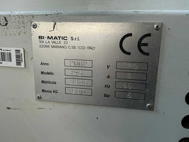 2002 bi-matic starter 2.5 kantenlijmmachines - afbeelding 3 van  11