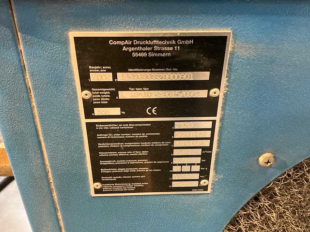 2002 compair l18-10 luchtcompressor - afbeelding 4 van  9
