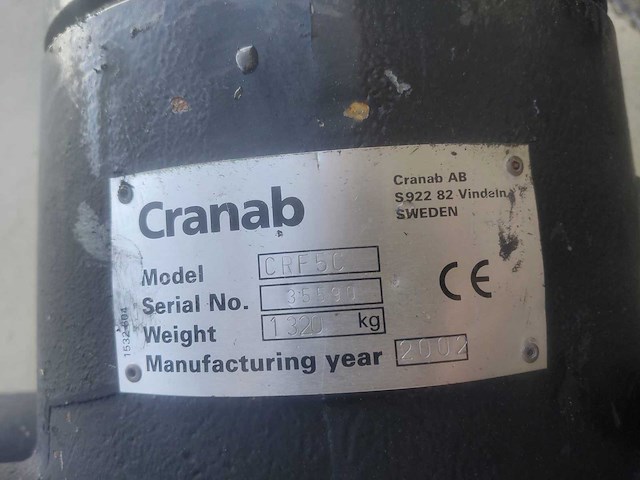 2002 cranab crf5c gedemonteerde hijskraan / bosbouwkraan - afbeelding 5 van  5
