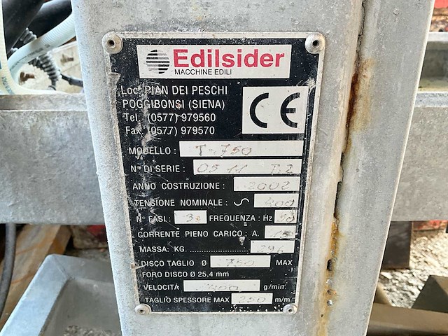 2002 edilsider t-759 stenen cirkelzaag - afbeelding 5 van  13