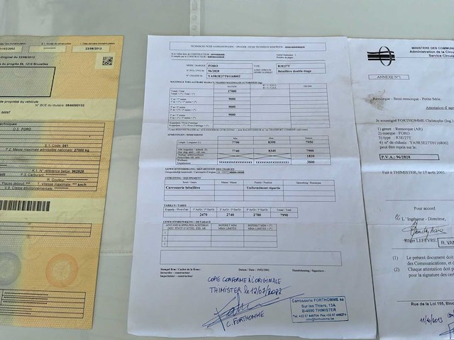 2002 forthomme / foro r3e/27t veetrailer - afbeelding 13 van  20