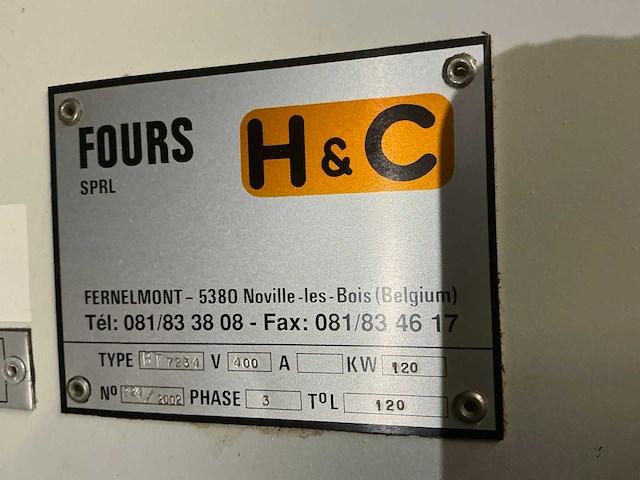 2002 h&c fours bt 7234 oven - afbeelding 14 van  21
