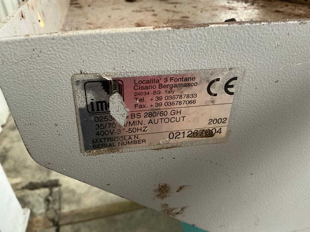 2002 imet bs280/60gh lintzaagmachine - afbeelding 6 van  7