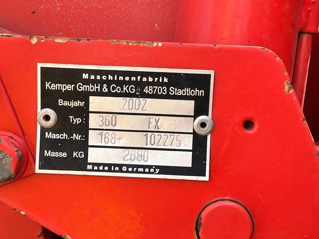 2002 kemper / new holland 360 fx mais coupe voor veldhakselaar - afbeelding 3 van  11