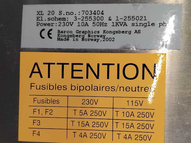 2002 kongsberg xl20 snijtafel overige verpakkingsmachines - afbeelding 16 van  22
