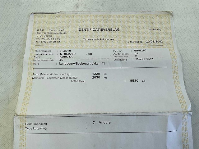 2002 kubota sta35 minitractor - afbeelding 27 van  33