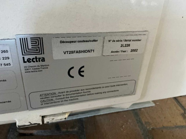 2002 lectra vector 2500 textiel snijmachine - afbeelding 4 van  10