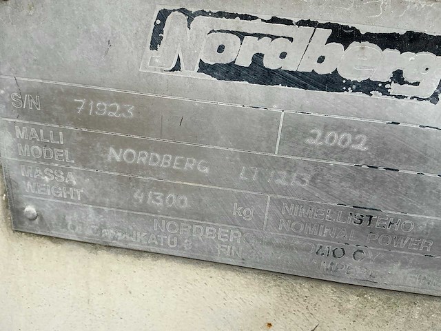 2002 metso nordberg lt1213 mobiele breekinstallatie - afbeelding 14 van  26