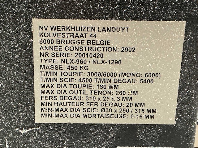 2002 robland nlx-960/nlx-1290 toupie - afbeelding 4 van  7