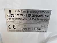 2002 van lierde boons a40/9 broodsnijmachine - afbeelding 4 van  4