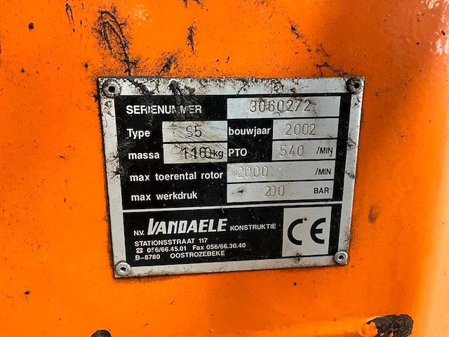 2002 vandaele s5 klepelmaaier - afbeelding 10 van  18