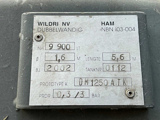 2002 wildri dubbelwandige metalen brandstoftank - afbeelding 5 van  7