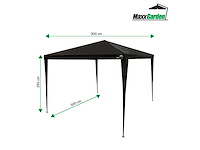 20022 - maxxgarden partytent - 3x3m - antraciet - afbeelding 2 van  3