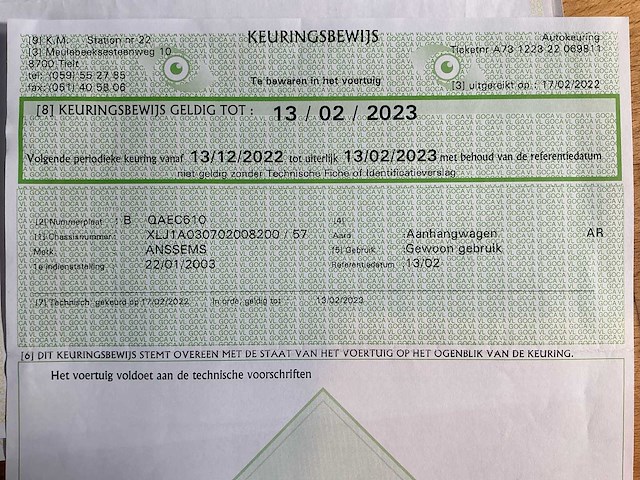 2003 anssems psx2-3000 aanhangwagen (3t) - afbeelding 4 van  13