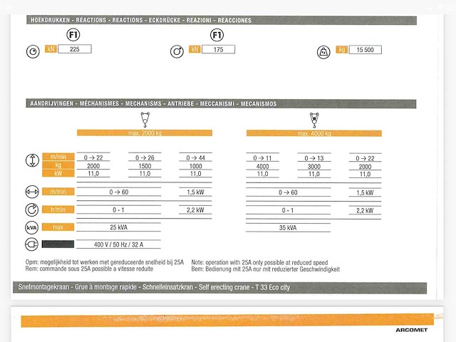 2003 arcomet t33 eco torenkraan - afbeelding 2 van  13