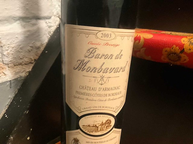 2003 baron de monbavard chateau d’armagnac rode wijn (6x) - afbeelding 3 van  6