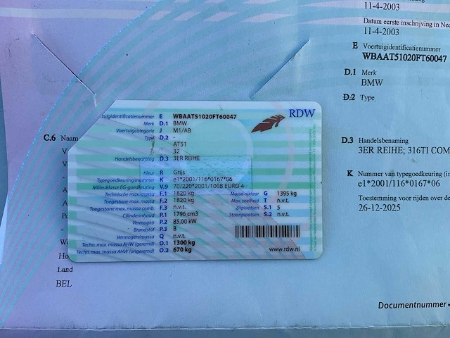 2003 bmw 316ti personenauto - afbeelding 15 van  24