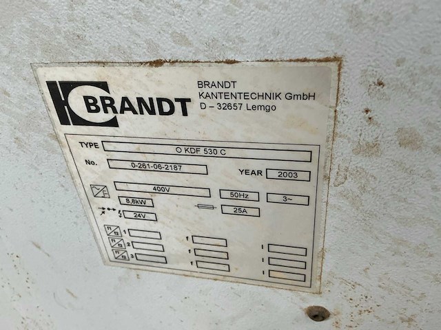 2003 brandt kdf 530 c kantenlijmmachines - afbeelding 11 van  16