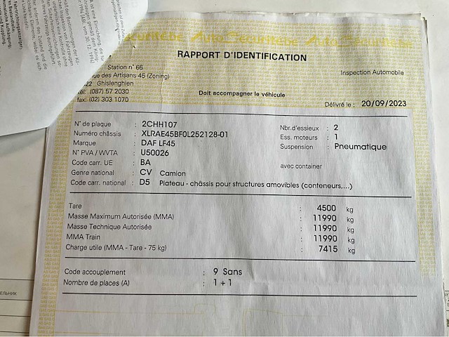 2003 daf lf45 container - automaat - afbeelding 40 van  47
