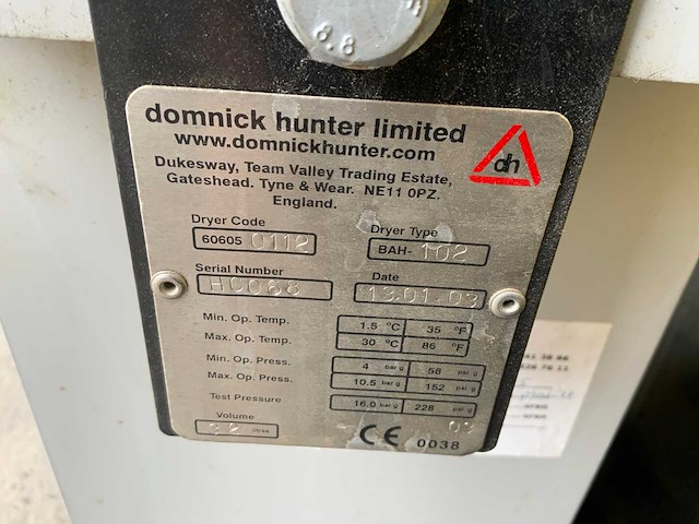 2003 domnick hunter ba-dme080 absorptie luchtdroger - afbeelding 6 van  6
