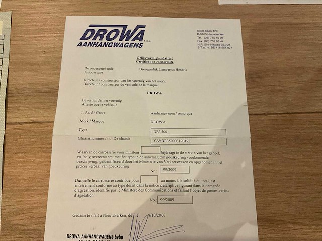 2003 drowa dr3500 aanhangwagen - afbeelding 21 van  31