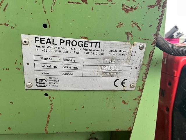 2003 feal progetti 1784 buigmachine - afbeelding 9 van  13