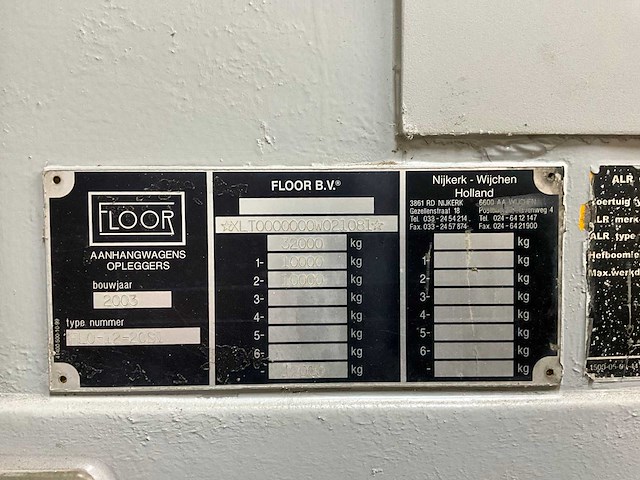 2003 floor flo-12-20s1 oplegger - afbeelding 31 van  40