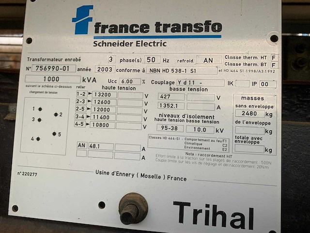 2003 france transfo transformator - afbeelding 4 van  5