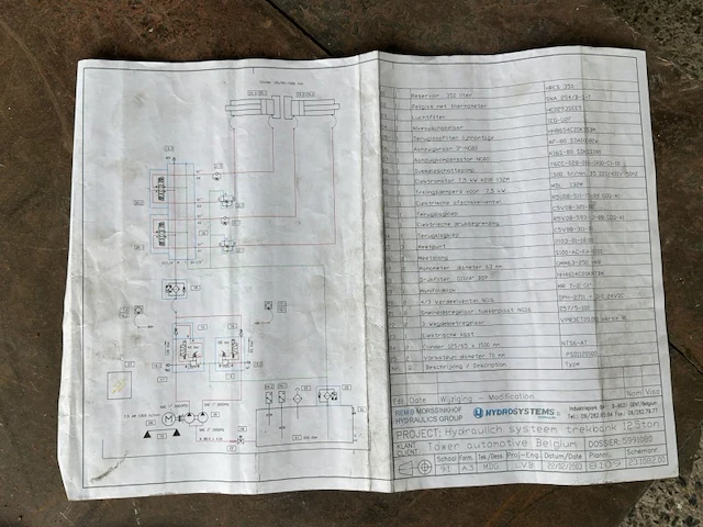 2003 hydrosystems trekbank 12,5 ton hydraulische unit +2 hydraulische cilinders - afbeelding 29 van  36