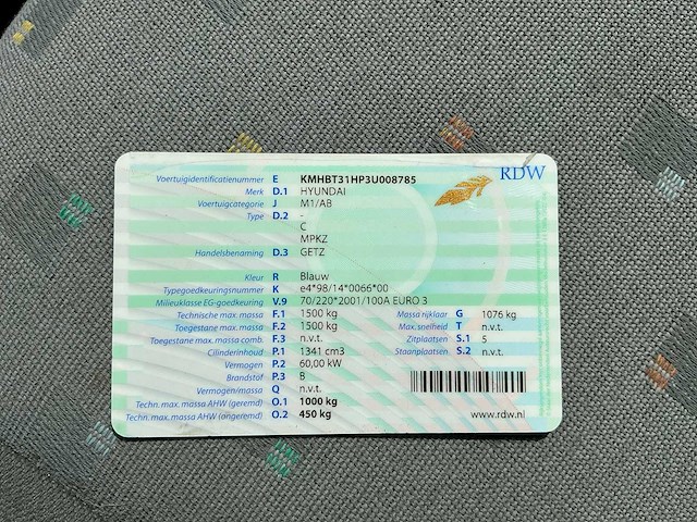 2003 hyundai getz personenauto - afbeelding 15 van  23