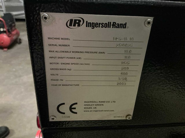 2003 ingersoll rand up5-11-10 schroefcompressor - afbeelding 15 van  18