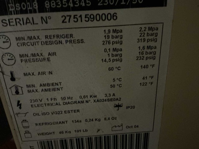 2003 ingersoll rand up5-11-10 schroefcompressor - afbeelding 17 van  18