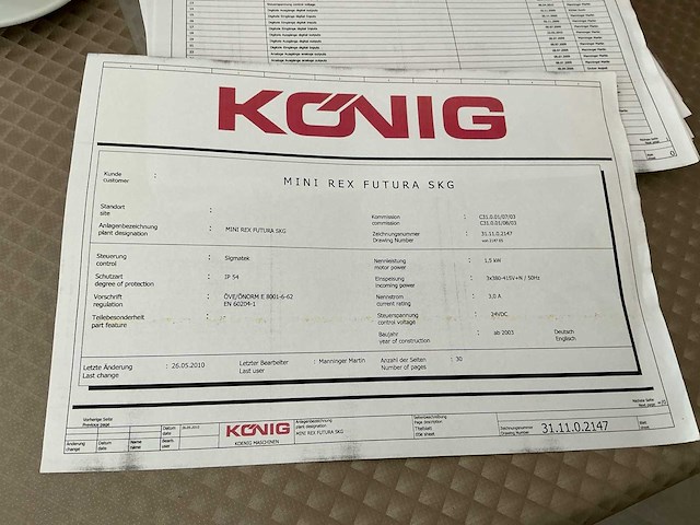 2003 konig mini rex 4000 broodlijn - afbeelding 6 van  14