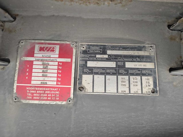 2003 kwb p-393-sti-h schuifzeil oplegger - mtm 39t - afbeelding 17 van  31