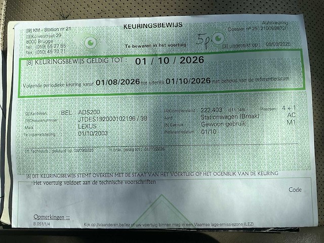 2003 lexus is200 - afbeelding 6 van  11