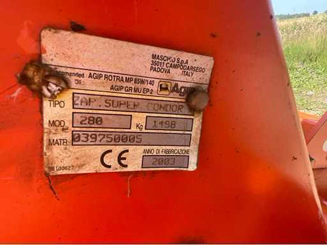 2003 maschio super condor 280 rotary harrow - afbeelding 9 van  17