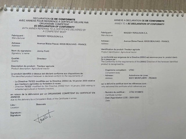 2003 massey-ferguson 6245 4wd landbouwtractor met vermogensregeling - afbeelding 20 van  30