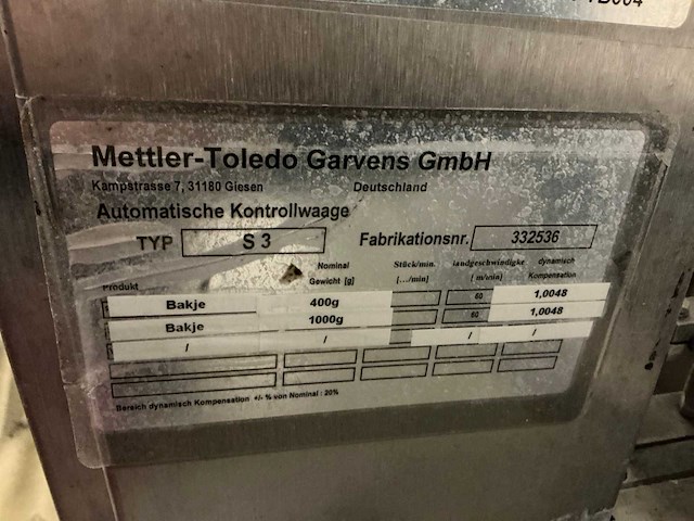 2003 mettler-toledo garvens s3 weegschaal - afbeelding 5 van  6