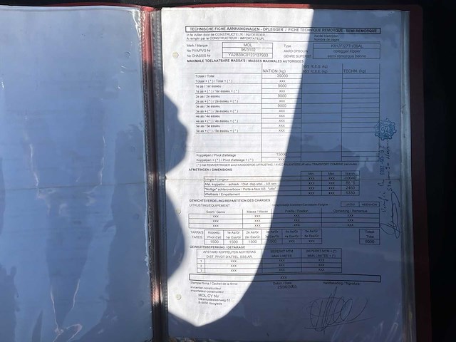 2003 mol graantrailer - kiep met zijpanelen - afbeelding 17 van  25