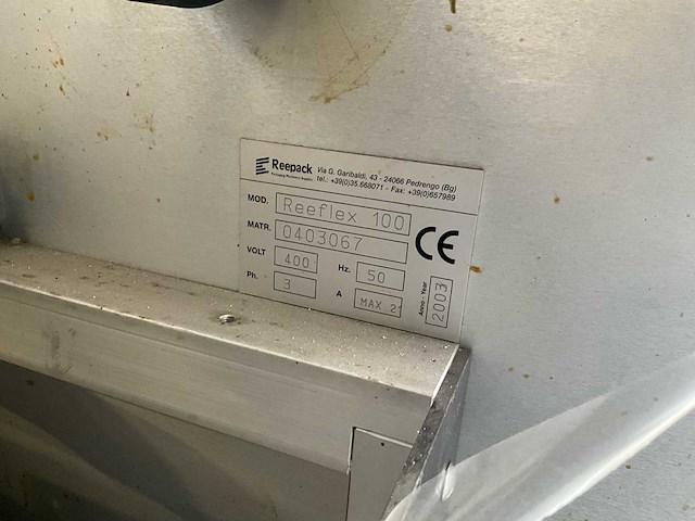 2003 reepack reeflex 100 traysealer / map gasverpakking - professionele verpakkingsmachine - afbeelding 3 van  19